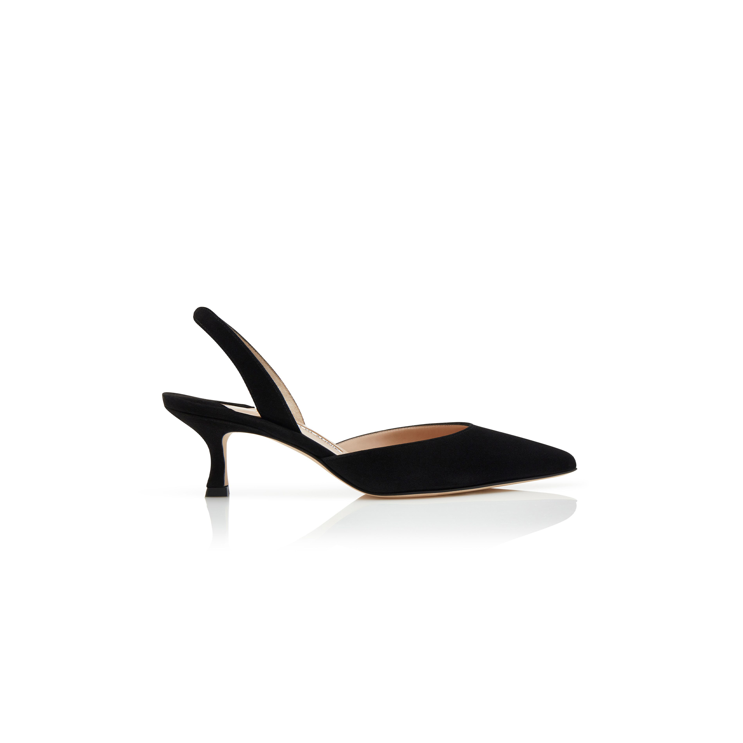 man010 B1ahn*k carolyne black suede slingback pumps 9xx-0401-0016